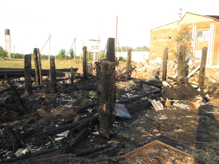 Наслідки пожежі в Берестівці